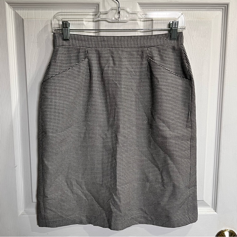 PER TE BY KRIZIA Monochrome Checkered Pencil Skirt